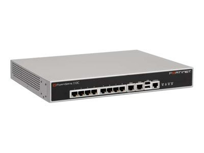 Fortinet FortiGate 110C Security Appliance Gigabit Ethernet 2x WAN RJ45 8x RJ45 2x USB 1x RJ45 Console Ports