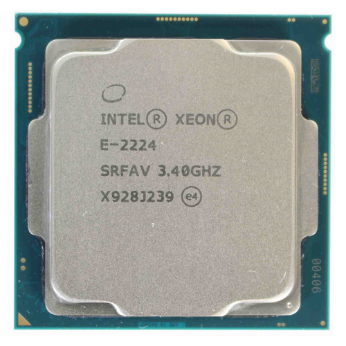 Intel Xeon 4Core E-2224 3.4GHz 4Threads maxTurbo 4.6GHz FCLGA1151 8MB Cache 8GT/s maxTDP 71W CPU SRFAV Processore